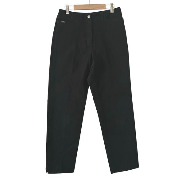 Lauren Jeans Co. Ralph Lauren Women's Black Straight Leg Denim Size 4 - Picture 1 of 7